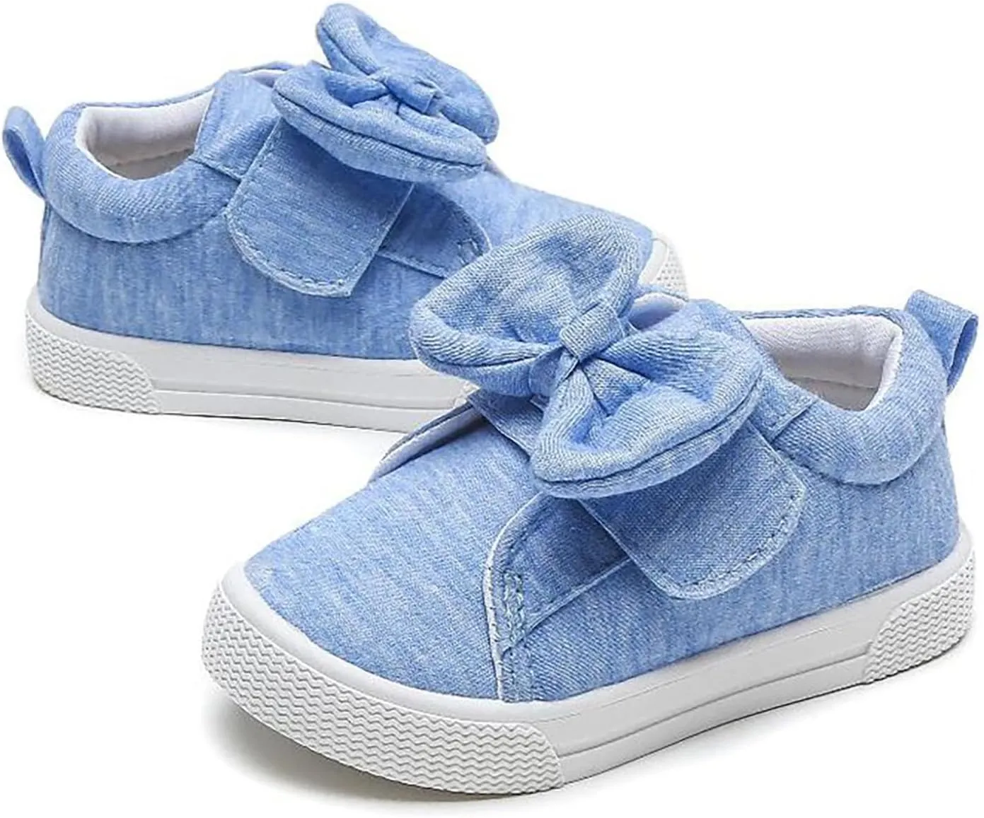 Toddler Kids Lightweight Platform Sneakers Casual Walking Shoes Cute Bowknot Cotton Running Tennis Non-Slip Shoes