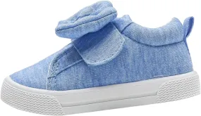 Toddler Kids Lightweight Platform Sneakers Casual Walking Shoes Cute Bowknot Cotton Running Tennis Non-Slip Shoes