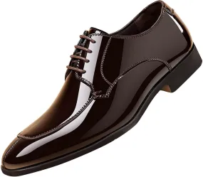 Tuxedo Shoes for Men Fashion Formal Business Oxford Dress Shoe Lace up Slip on Party Dressy Footwear Wedding