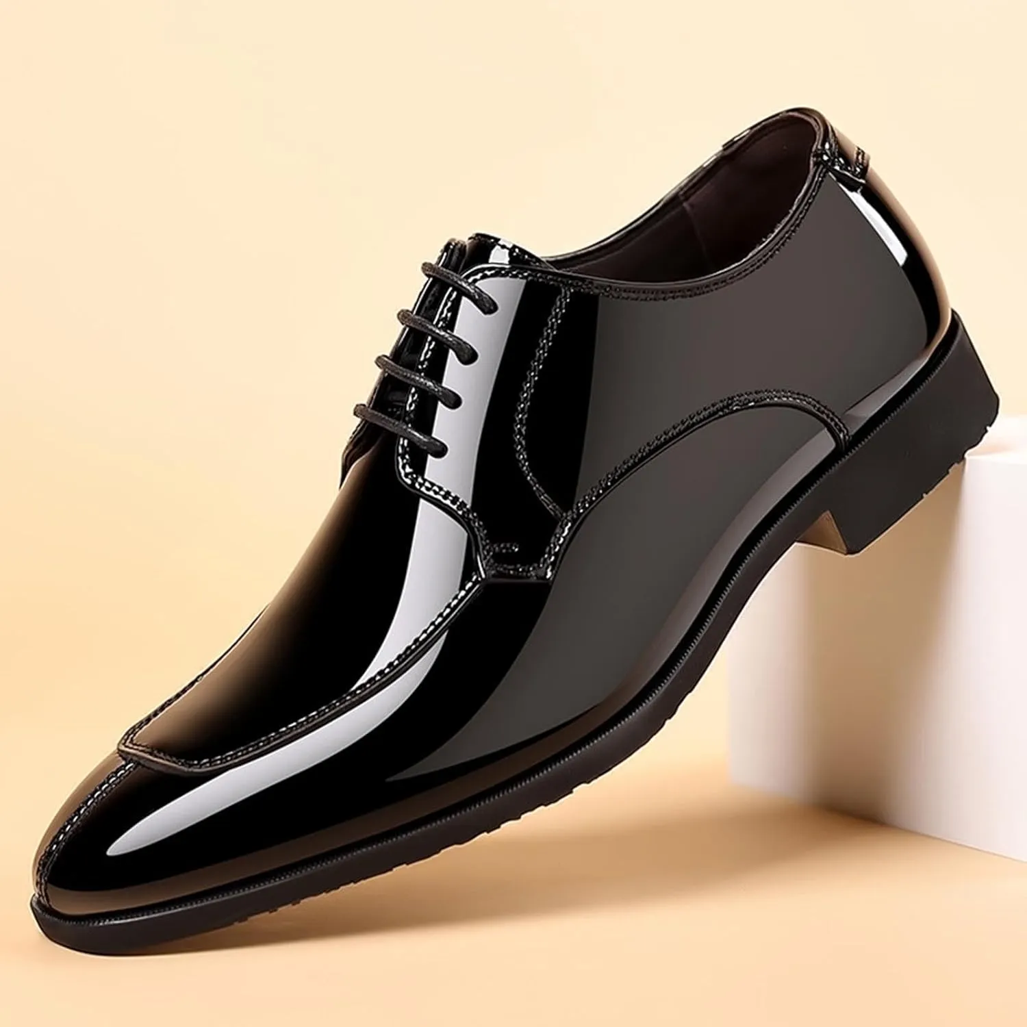Tuxedo Shoes for Men Fashion Formal Business Oxford Dress Shoe Lace up Slip on Party Dressy Footwear Wedding