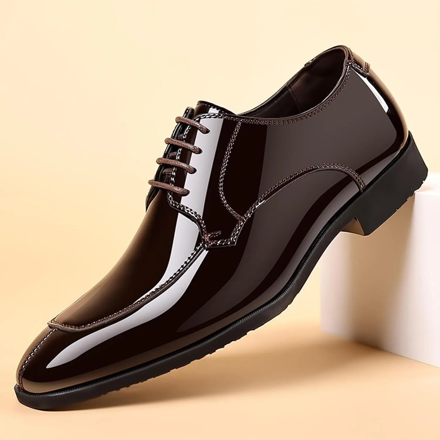 Tuxedo Shoes for Men Fashion Formal Business Oxford Dress Shoe Lace up Slip on Party Dressy Footwear Wedding