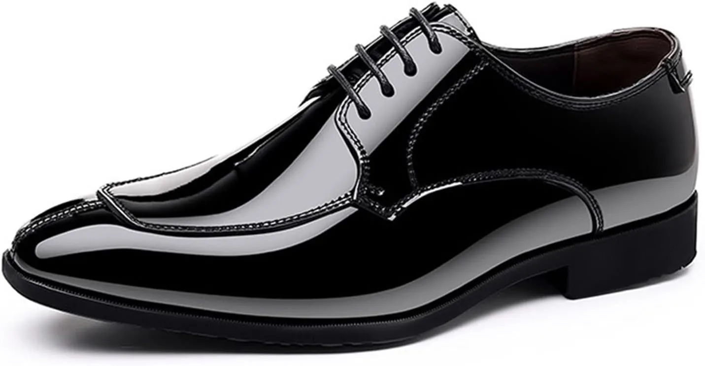 Tuxedo Shoes for Men Fashion Formal Business Oxford Dress Shoe Lace up Slip on Party Dressy Footwear Wedding