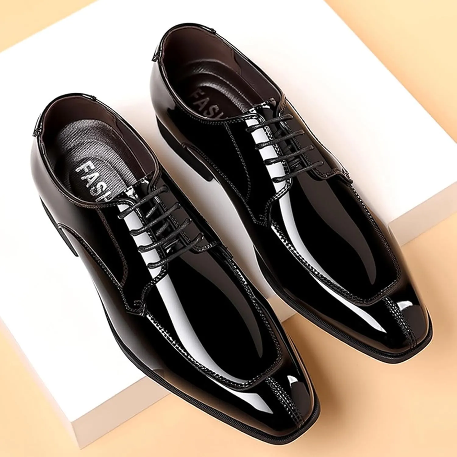 Tuxedo Shoes for Men Fashion Formal Business Oxford Dress Shoe Lace up Slip on Party Dressy Footwear Wedding