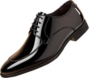 Tuxedo Shoes for Men Fashion Formal Business Oxford Dress Shoe Lace up Slip on Party Dressy Footwear Wedding