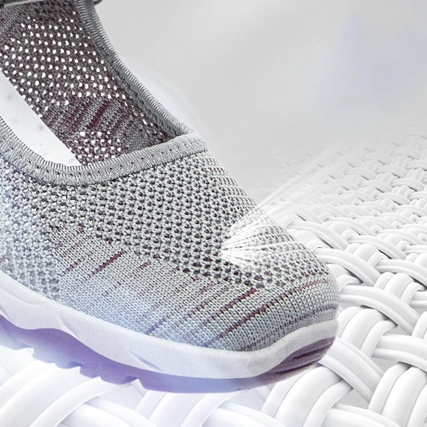 Walking Shoes for Women Non Slip Sneakers Breathable Mesh Orthopedic Sneakers Hook and Loop Strap Running Shoes