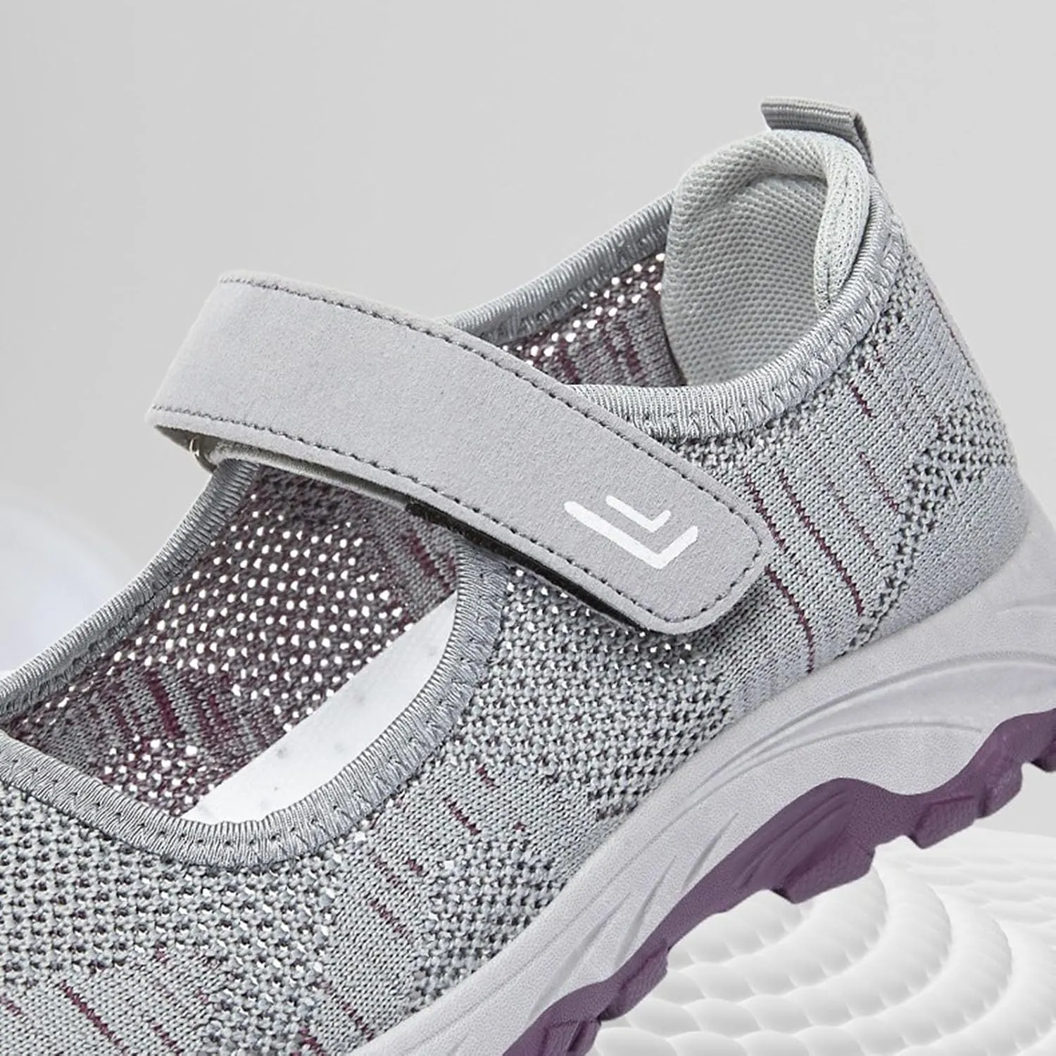 Walking Shoes for Women Non Slip Sneakers Breathable Mesh Orthopedic Sneakers Hook and Loop Strap Running Shoes
