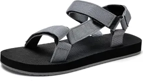 WateLves Men's Sandals Hiking-Sport-Sandals with Adjustable Webbing Lightweight Water-Athletic-Beach-Sandals for Walking-Fishing-Travel-Trekking-Camping