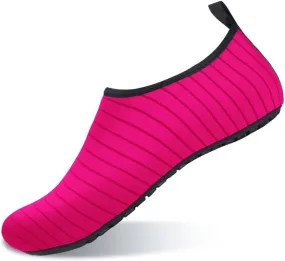 Water Shoes for Women Men Barefoot Shoes Women Waterproof Wide Comfortable Quick-Dry Yoga Socks Slip-On Water Sports Shoe for Diving Swimming Hot Pink