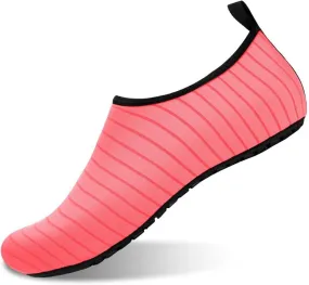 Water Shoes for Women Men Barefoot Shoes Women Waterproof Wide Comfortable Quick-Dry Yoga Socks Slip-On Water Sports Shoe for Diving Swimming Pink