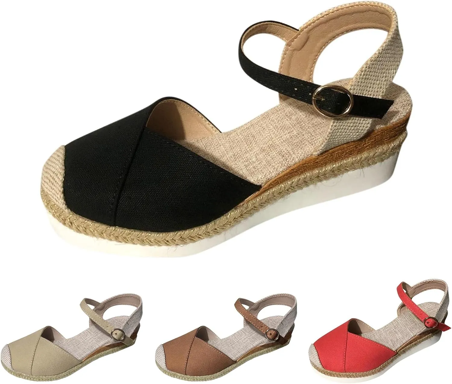 Wedge Sandals for Women 2025 Comfortable Dressy Walking Slides Sandals Closed Toe Beach Slingback Sandal for Summer Beach Oceanside Holiday Outdoor