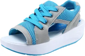 Wedge Sandals for Women Ankle Strap Heel Sandal Open Toe Summer Low Wedges Womens Comfortable Open Toe Sandal