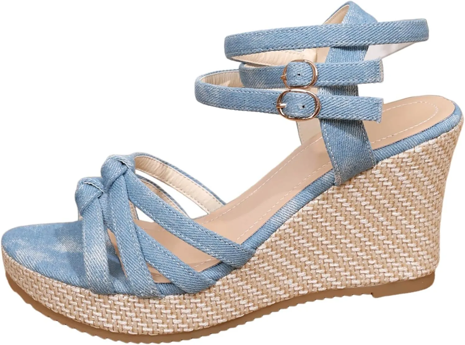 Wedge Sandals for Women Casual Flatform Platform Wedges Sandals Womens Casual Slip on Summer Wedge Sandals