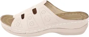 Wedge Sandals for Women Hollow Out Arch Support Sandals Elegant Dressy Low Heel Sandal Casual Summer Open Toe Slip on Lightweight Walking Shoes Boho Beach Vacation Shoes