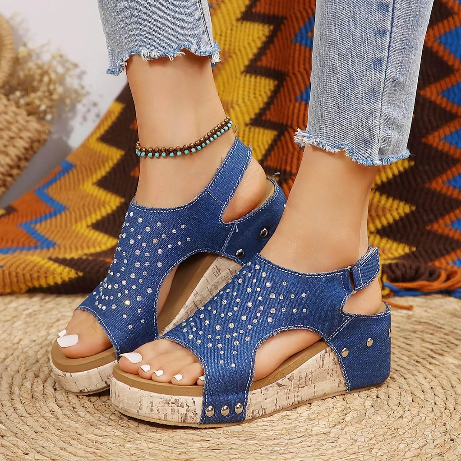 Wedge Sandals Open Toe Flatform Wedge Casual Sandal Woman Sandals Summer Womens Low Wedges Platform Sandals