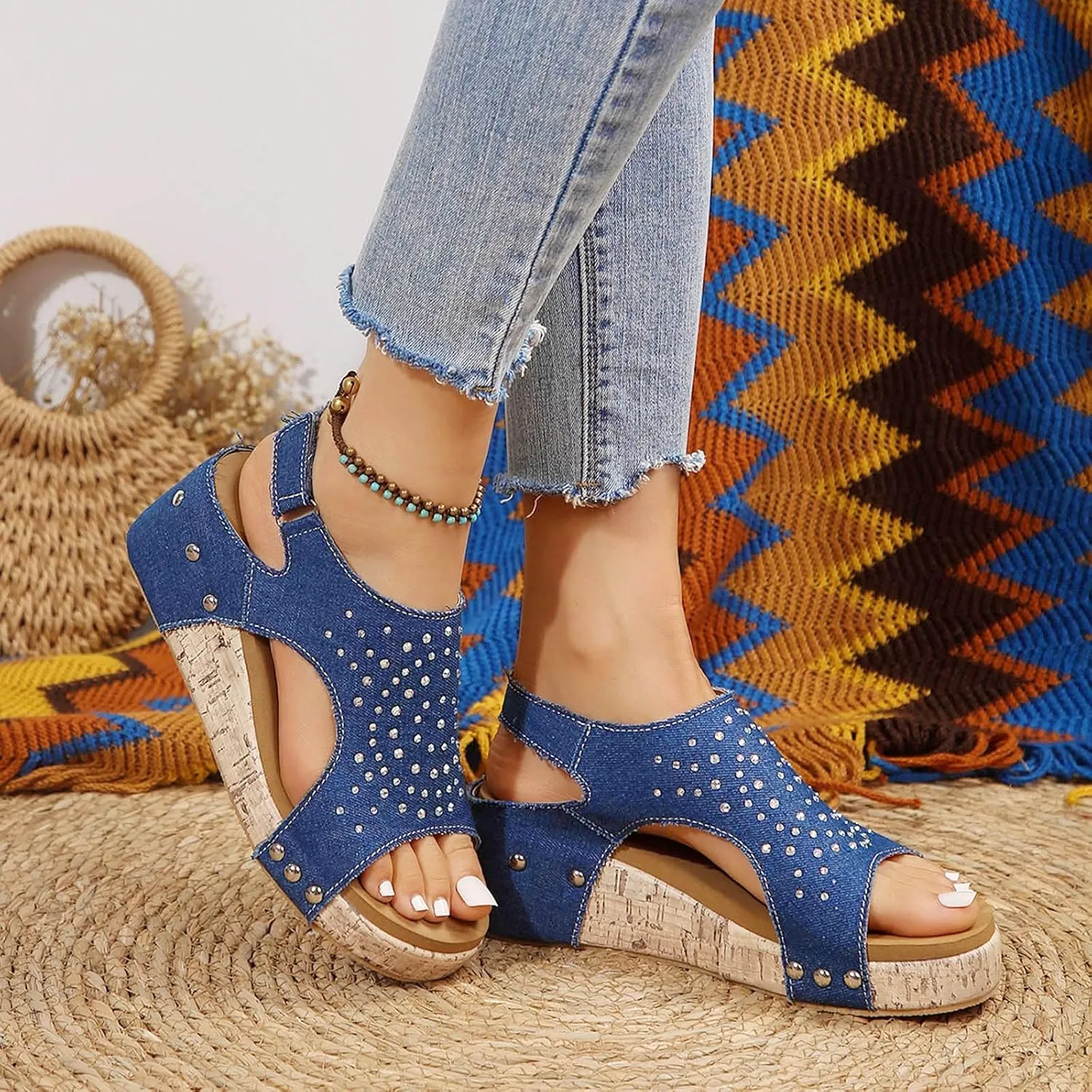 Wedge Sandals Open Toe Flatform Wedge Casual Sandal Woman Sandals Summer Womens Low Wedges Platform Sandals
