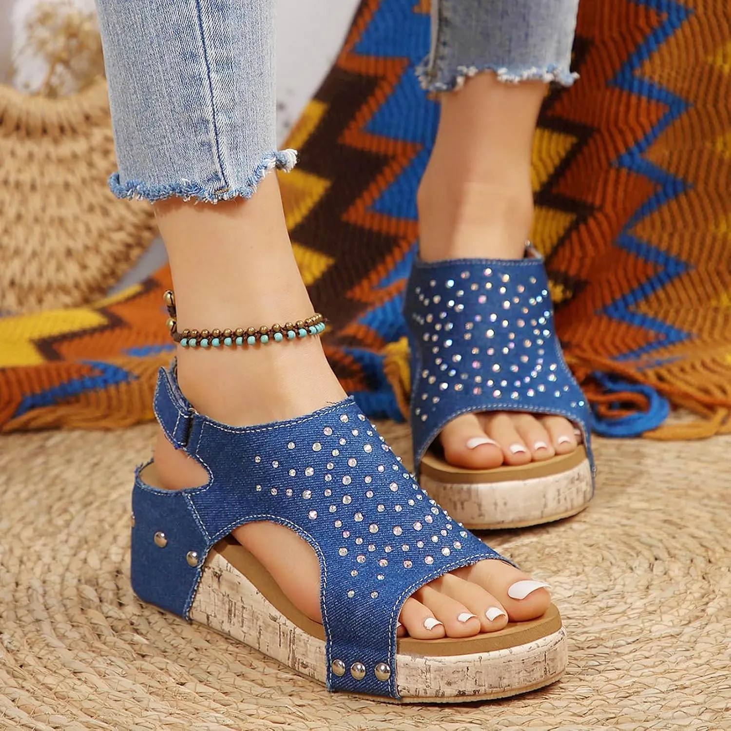 Wedge Sandals Open Toe Flatform Wedge Casual Sandal Woman Sandals Summer Womens Low Wedges Platform Sandals