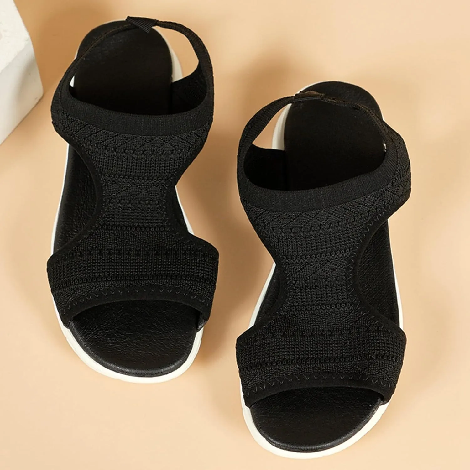Wedge Sandals Women Open Toe Flatform Fashion Sandals Silver Flats Women's Classic Wedge Heels Sandals