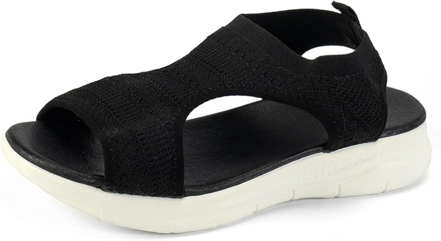 Wedge Sandals Women Open Toe Flatform Fashion Sandals Silver Flats Women's Classic Wedge Heels Sandals