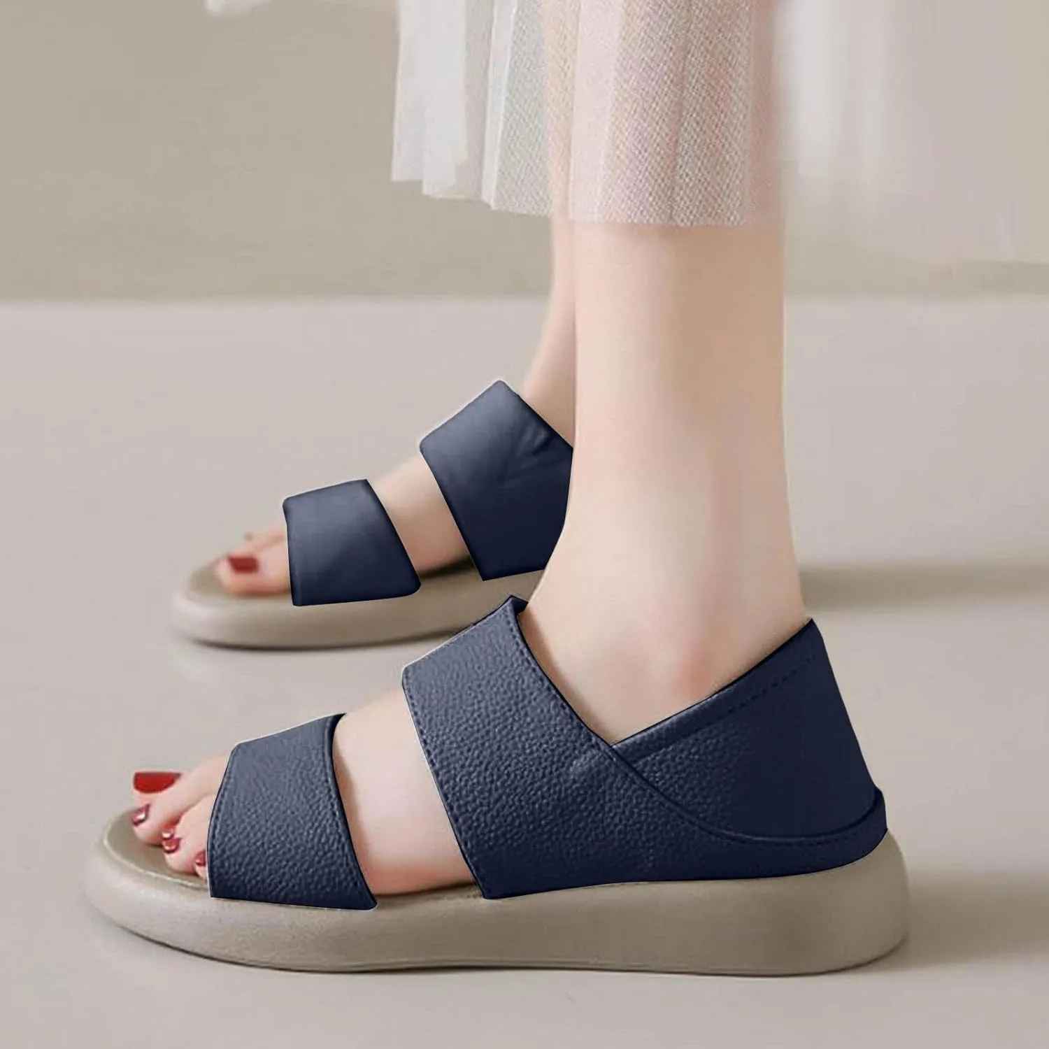 Wedge Sandals Women's Classic Wedge Heels Sandals Slide Sandals Women's Ankle Strap Low Wedge Sandals