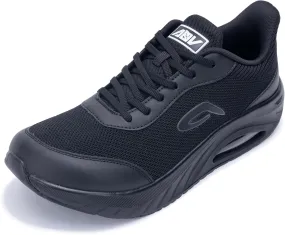 Wide Toe Box Shoes for Men Arch Support Walking Shoes Plantar Fasciitis Orthotic Tennis Sneakers Size 11 Black