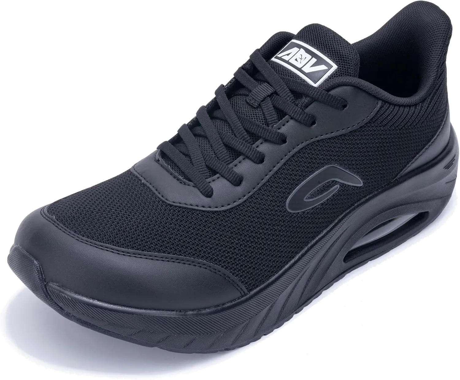 Wide Toe Box Shoes for Men Arch Support Walking Shoes Plantar Fasciitis Orthotic Tennis Sneakers Size 11 Black