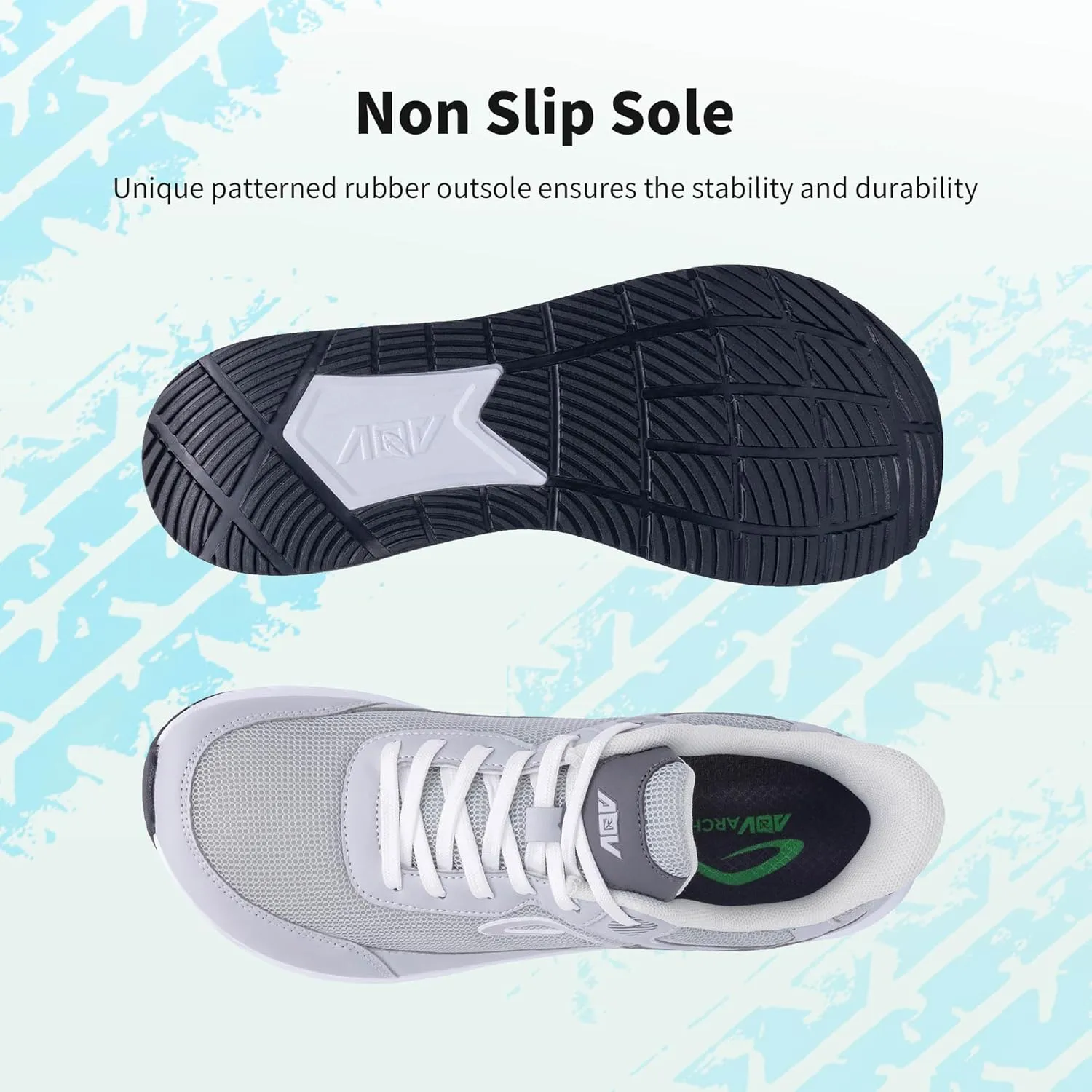 Wide Toe Box Shoes for Men Arch Support Walking Shoes Plantar Fasciitis Orthotic Tennis Sneakers