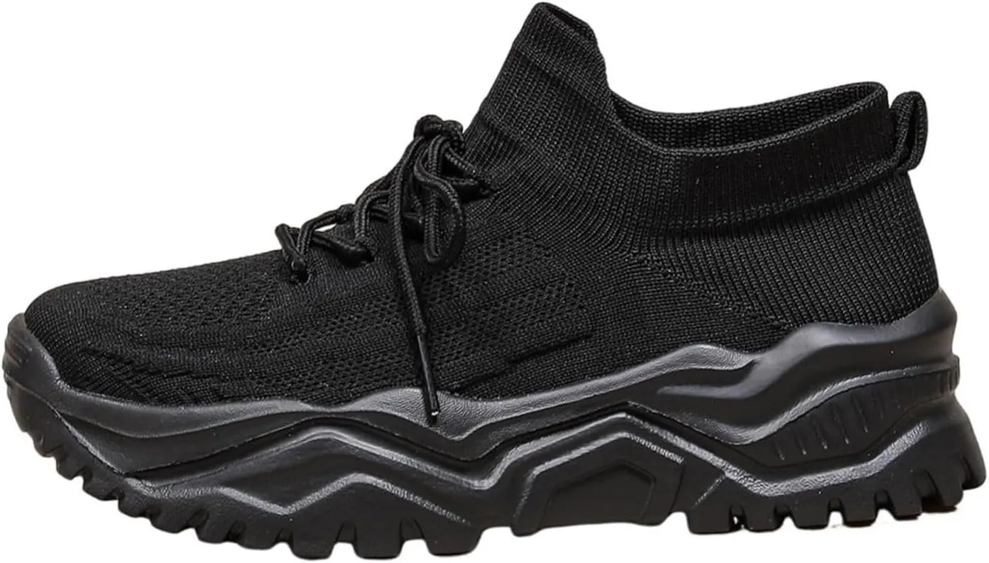 Wide Toe Box Sneakers Women Fashion Platform Chunky Sneakers Loafers Comfortable Breathable Wedge Walking Sport Casual Shoes Mesh Slip On Walking Shoes