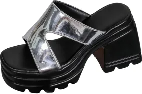Wide Width Women's Heeled Sandals Square Open Toe Sandals Low Heels 4 Inch Chunky Dress Shoes Women Heel