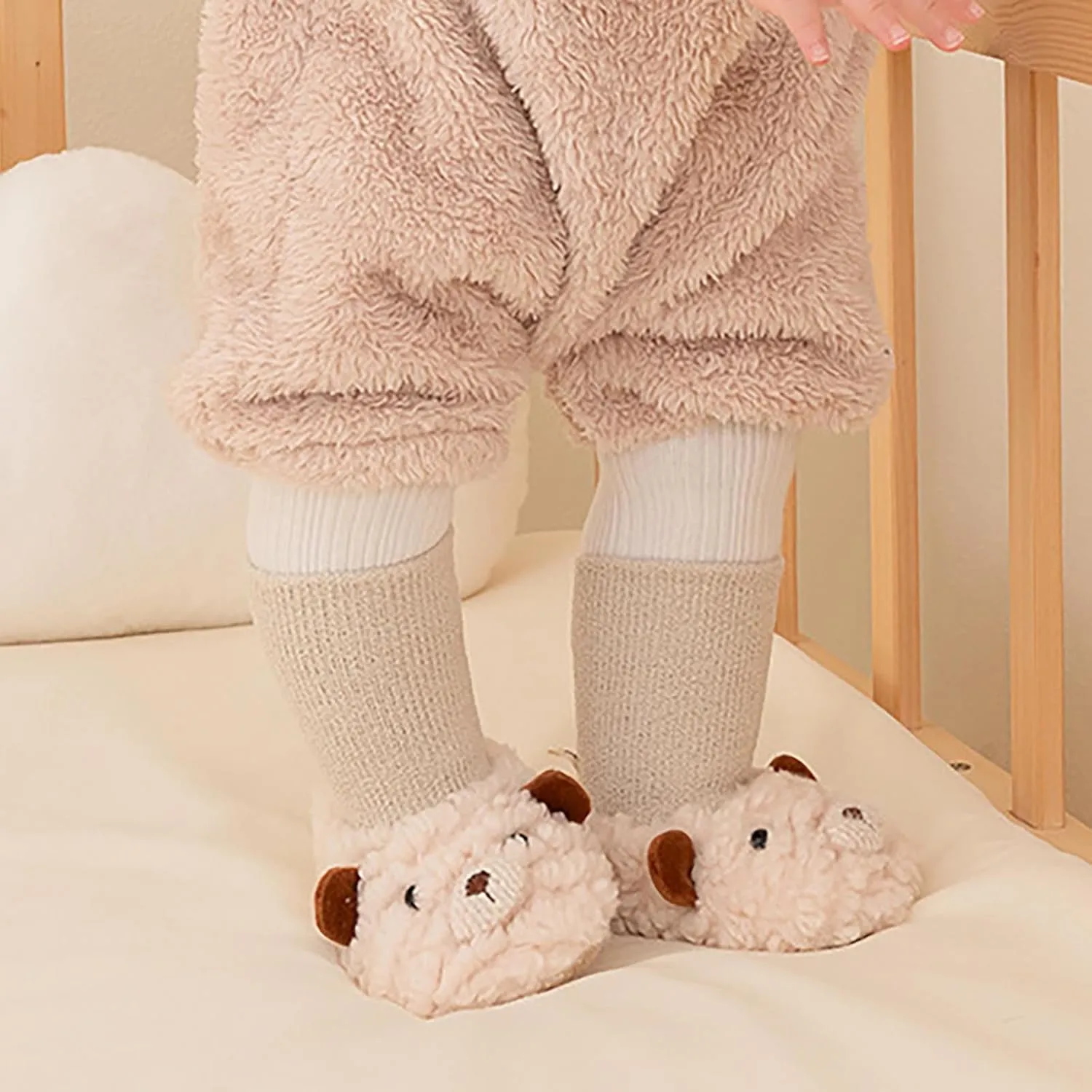 Winter Infant Toddler Shoes Boys Girls Baby Shoes Soft Sole Slip On Shoes Cute Animal Decoration Toddler Shoe Size 4