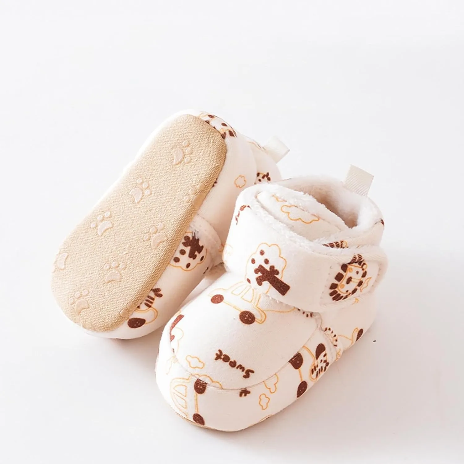 Winter Infant Toddler Shoes Boys Girls Baby Shoes Soft Sole Slip On Shoes Cute Animal Decoration Warm Pipsqueak Shoes
