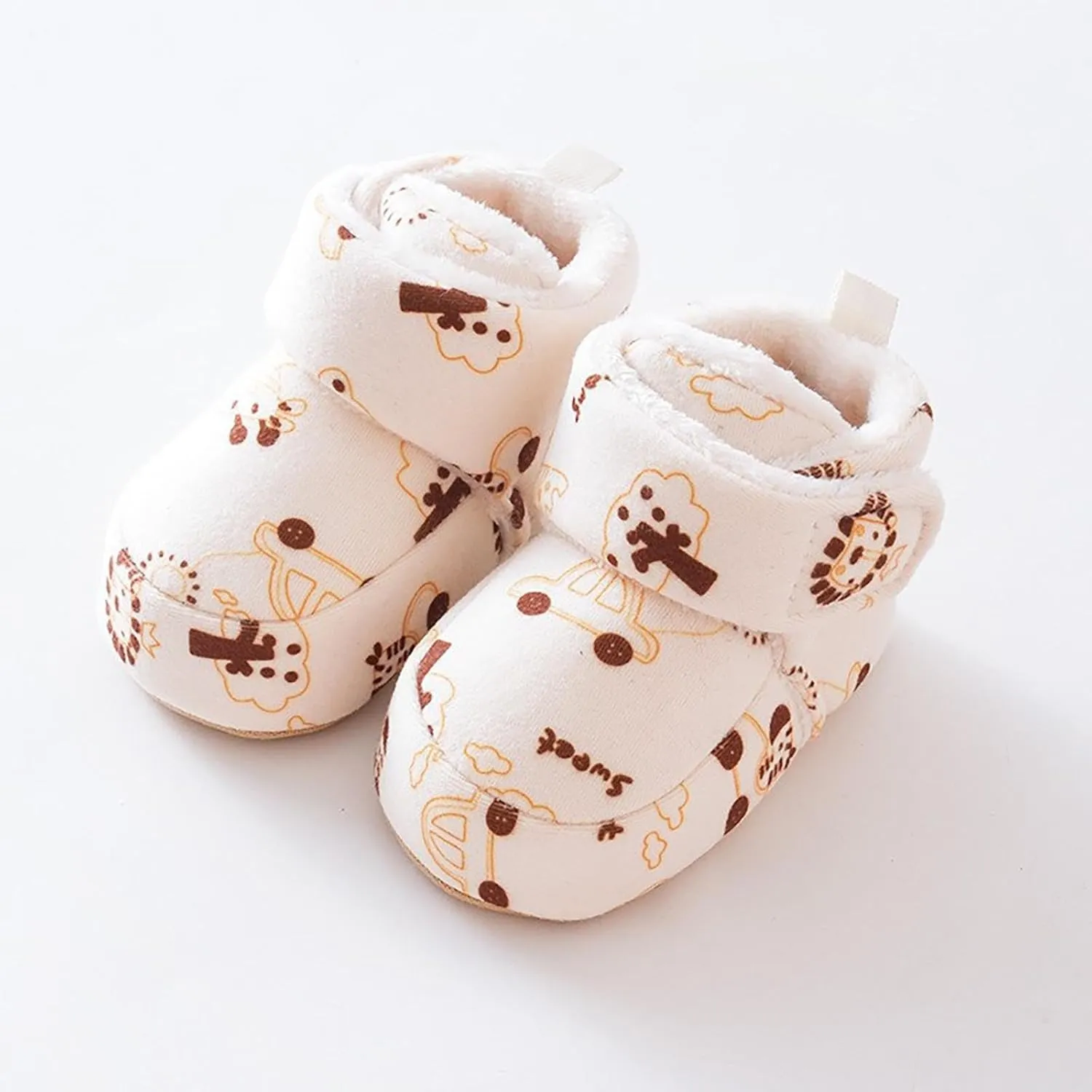 Winter Infant Toddler Shoes Boys Girls Baby Shoes Soft Sole Slip On Shoes Cute Animal Decoration Warm Pipsqueak Shoes