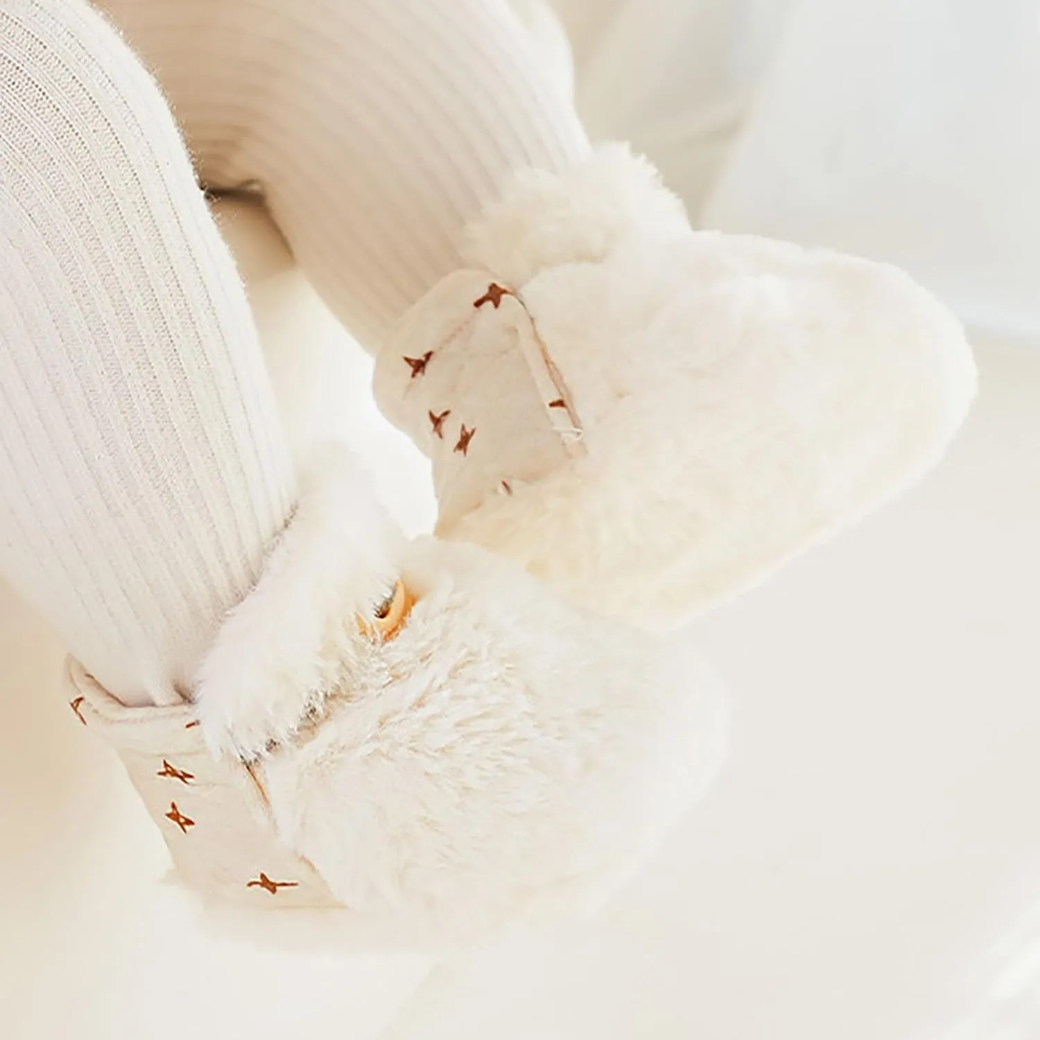 Winter Infant Toddler Shoes Boys Girls Baby Shoes Soft Sole Slip On Shoes Cute Animal Decoration Warm Toddler Buys Shoes