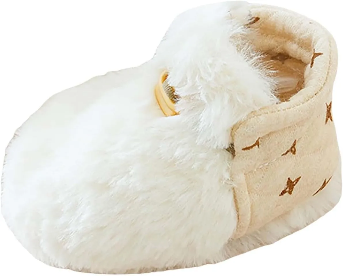 Winter Infant Toddler Shoes Boys Girls Baby Shoes Soft Sole Slip On Shoes Cute Animal Decoration Warm Toddler Buys Shoes
