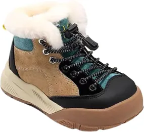 Winter Outdoor Faux Fr Snow Boots for Kids Fleece Plush Warm Furry Ankle Booties Boys Girls Hiking Sport Shoes