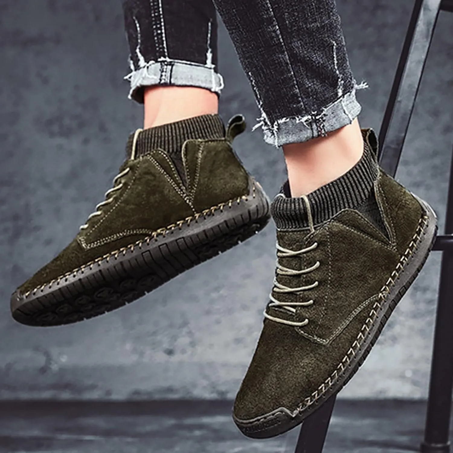 Winter Padded Men's British Large Size Casual Suede Handmade Foreign Trade Sport Shoes Sneaker for Men Mens Dress Shoes Men S
