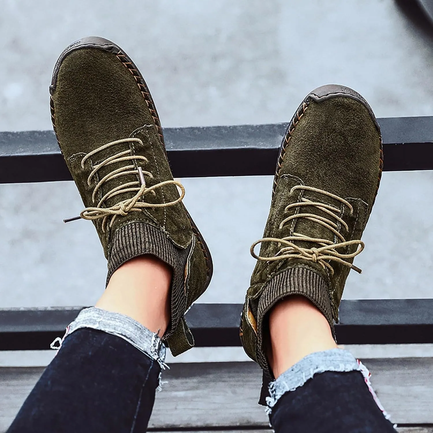 Winter Padded Men's British Large Size Casual Suede Handmade Foreign Trade Sport Shoes Sneaker for Men Mens Dress Shoes Men S