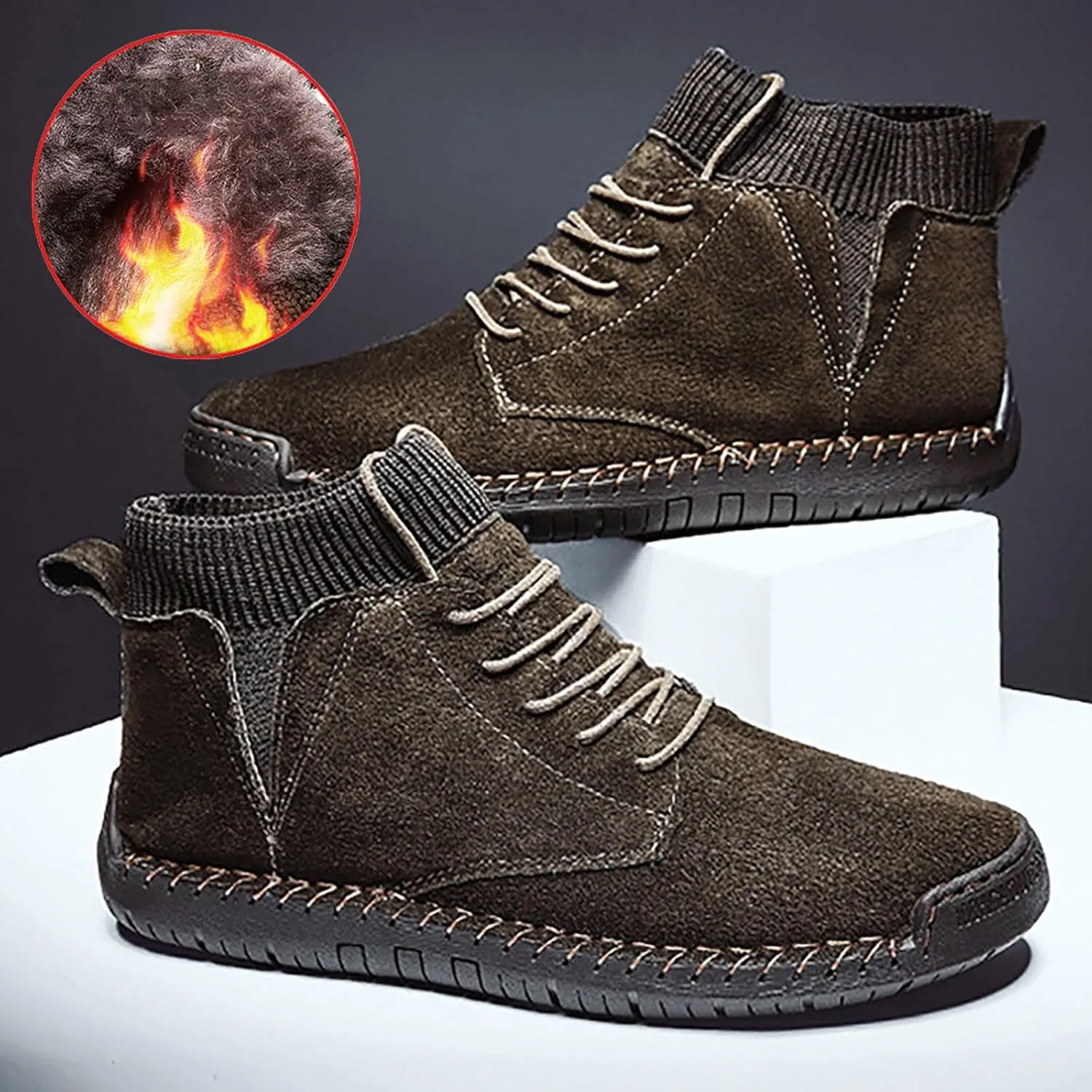 Winter Padded Men's British Large Size Casual Suede Handmade Foreign Trade Sport Shoes Sneaker for Men Mens Dress Shoes Men S