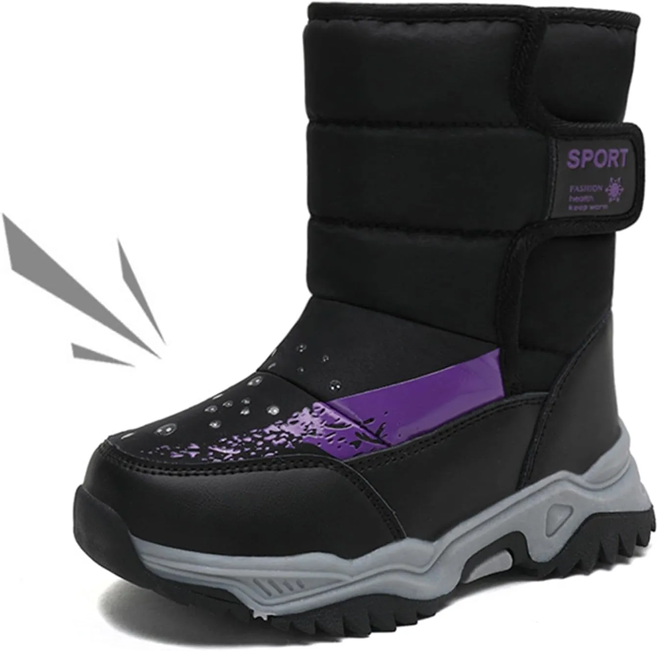 Winter Snow Boots for Girls & Boys Insulated Water Proof Shoes Anti Slip Cold Weather Rain Boots Toddler/Little Kid/Big Kids