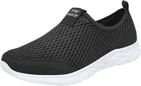 Women Casual Slip On Sneakers Breathable Knit Walking Shoes Lightweight Loafers Non Slip Comfortable Flats