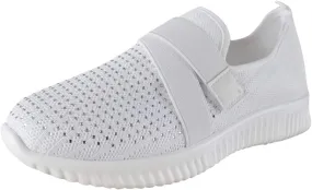 Women Comfortable Slip On Loafers Casual Walking Shoes Lightweight Canvas Sneakers Non Slip Flat Flats