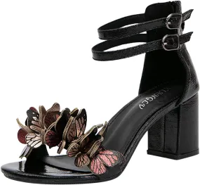 Women Heels Women's Open Toe Heeled Sandals Heel Dress Shoes for Women Womens Chunk Low Heel Pump Sandal