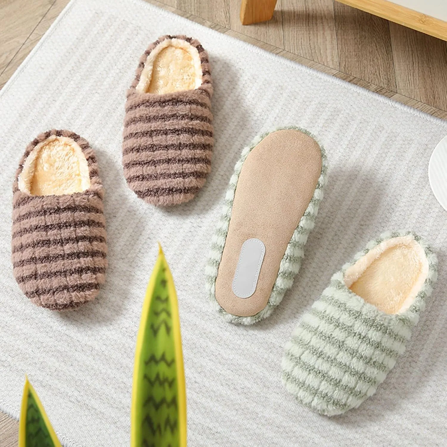 Women House Slippers Soft Comfortable Slip on Bedroom Slippers Warm Flat Household Casual Shoes Women Sliper