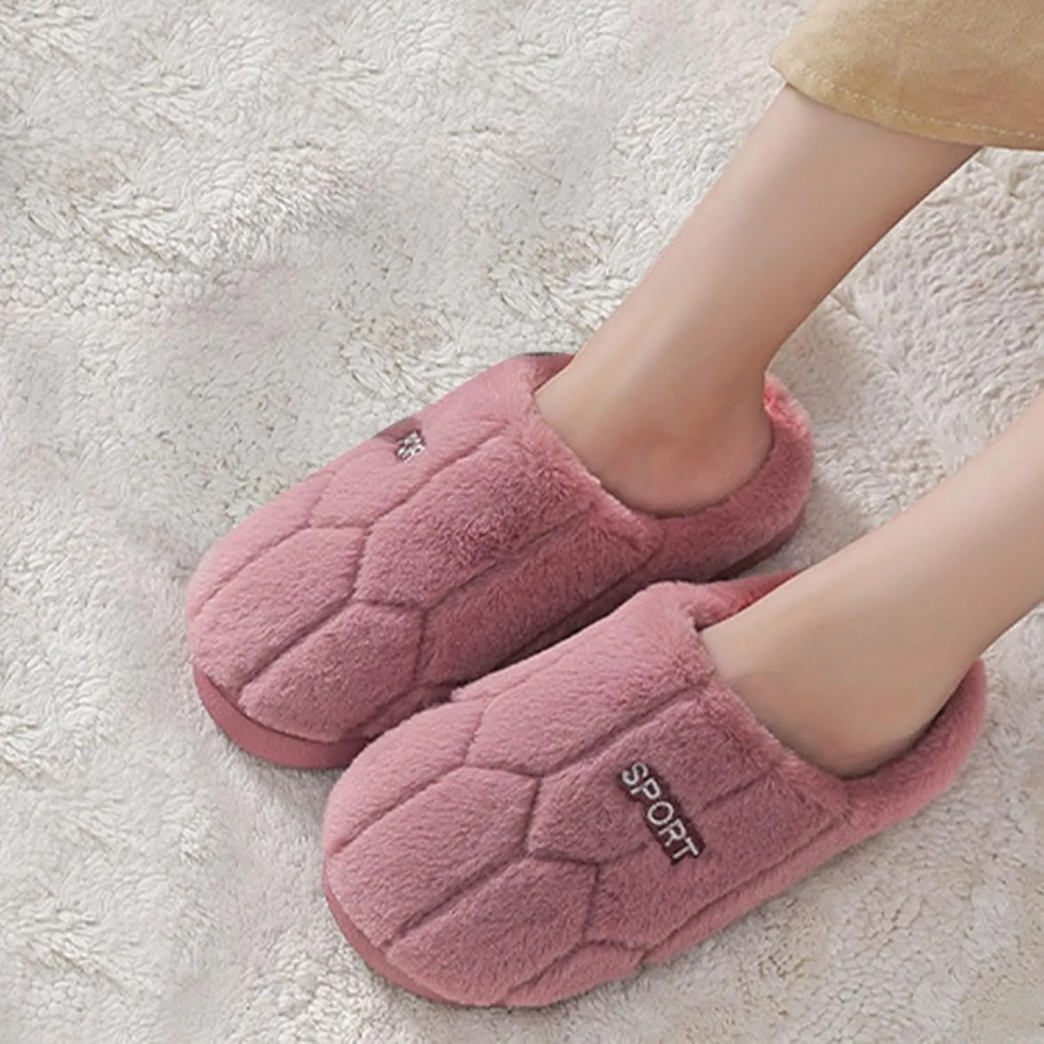 Women House Slippers Soft Comfortable Slip on Bedroom Slippers Warm Flat Household Casual Shoes Women Sliper