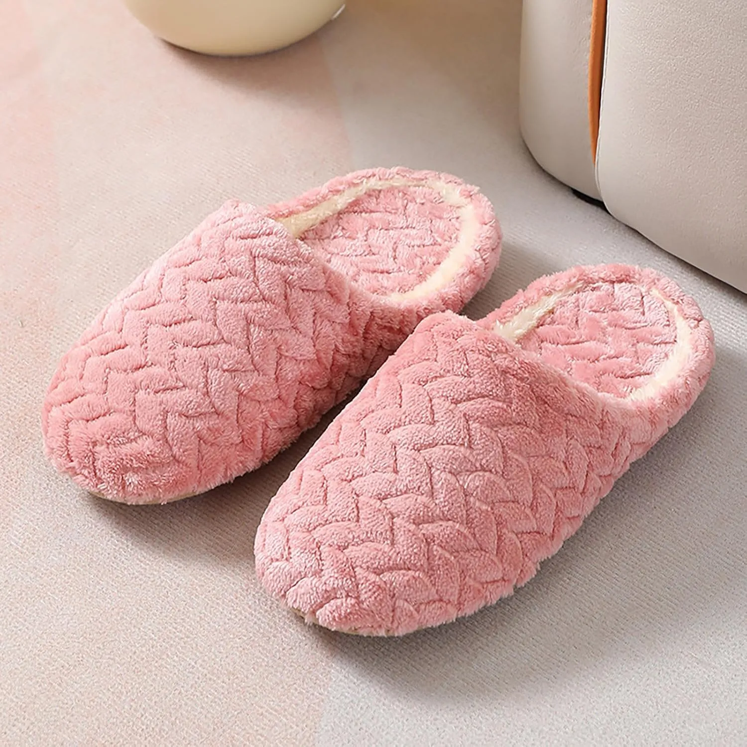 Women House Slippers Soft Comfortable Slip on Bedroom Slippers Warm Flat Household Casual Shoes Women Sliper