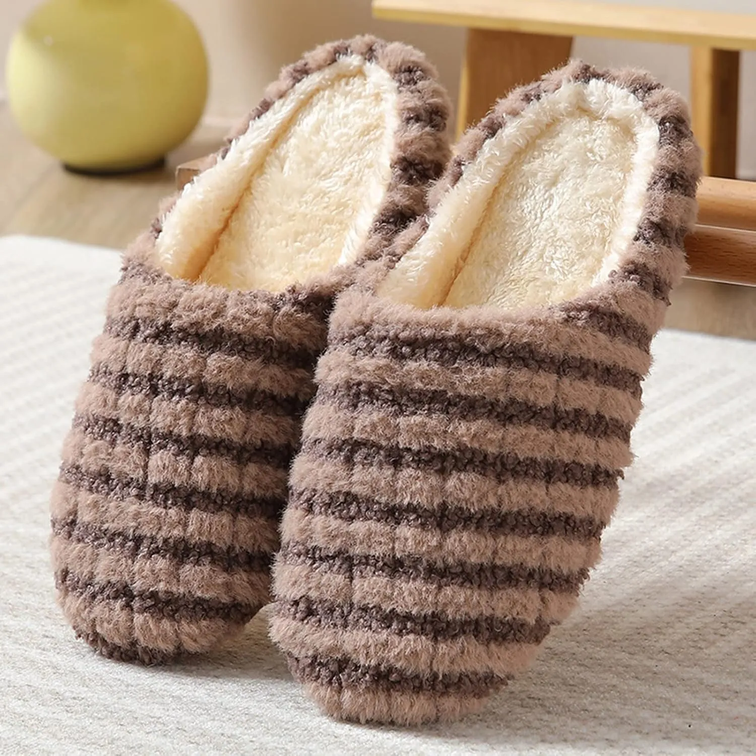 Women House Slippers Soft Comfortable Slip on Bedroom Slippers Warm Flat Household Casual Shoes Women Sliper