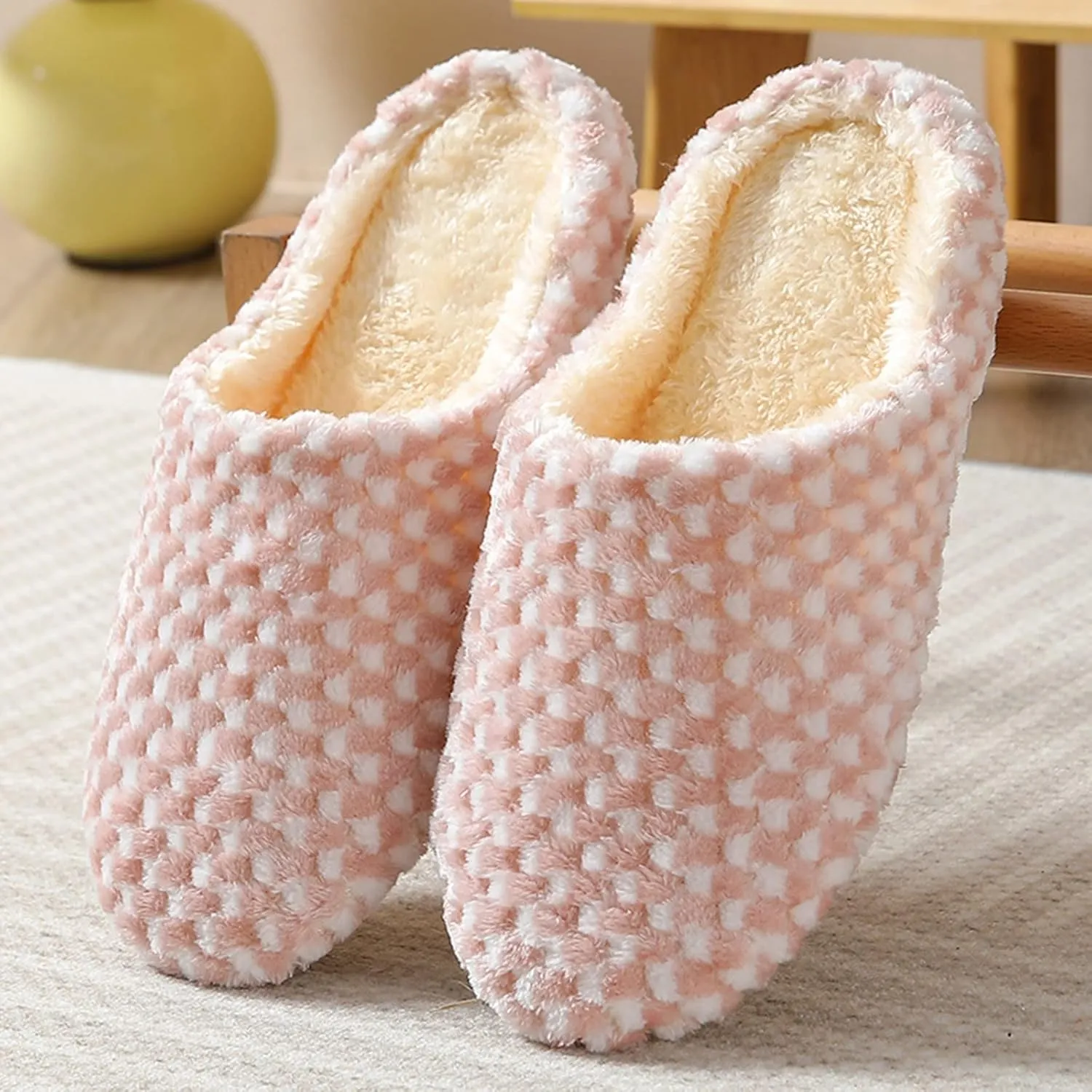 Women House Slippers Soft Comfortable Slip on Bedroom Slippers Warm Flat Household Casual Shoes Women Sliper