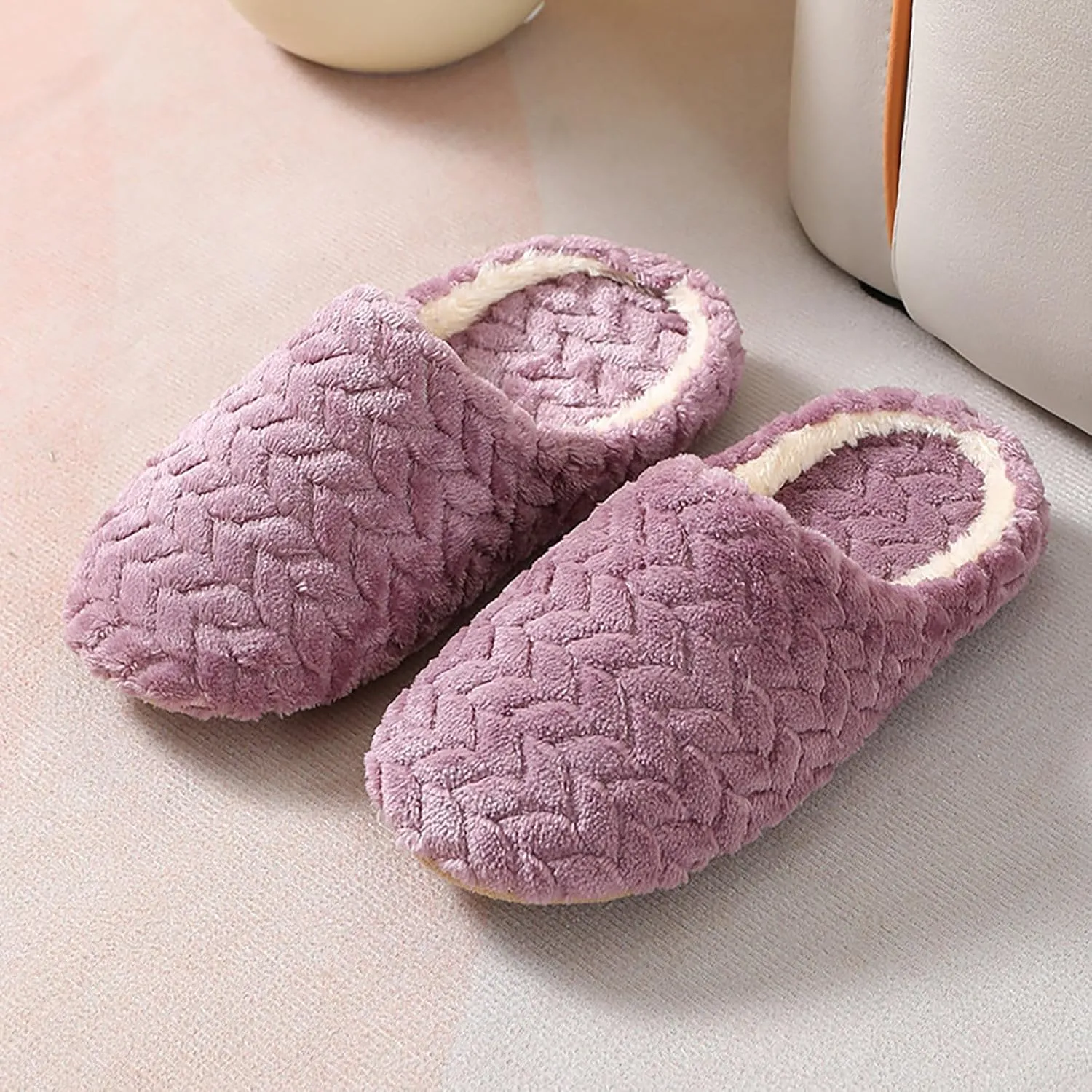 Women House Slippers Soft Comfortable Slip on Bedroom Slippers Warm Flat Household Casual Shoes Women Sliper