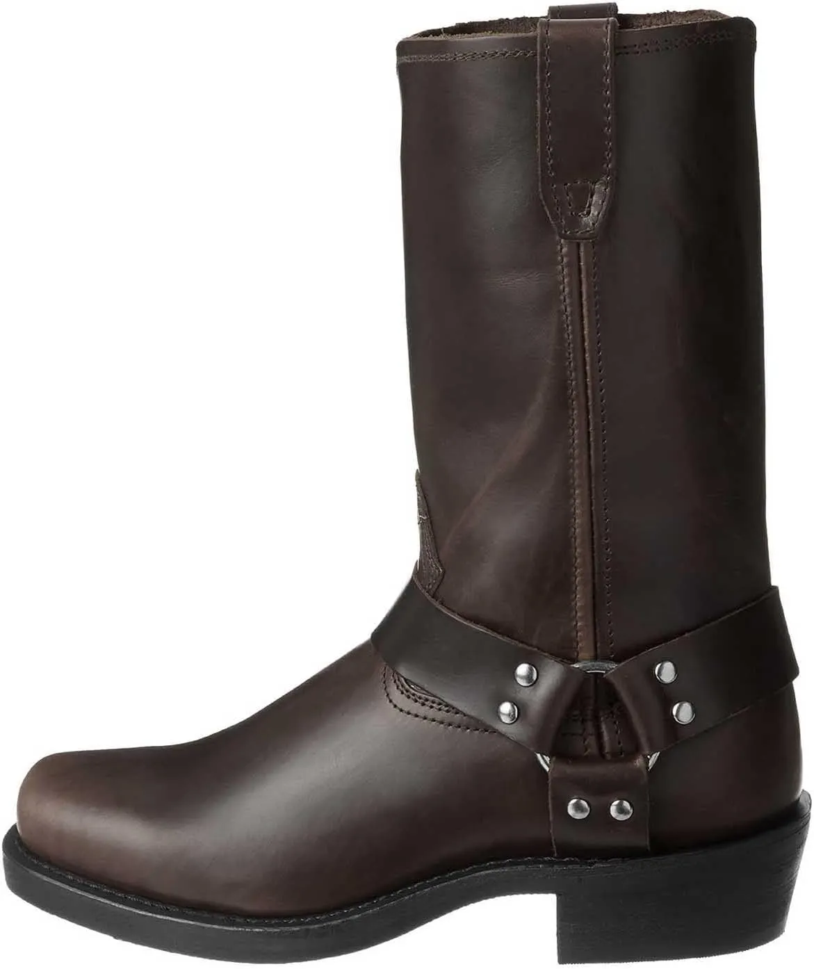 Women Low Chunky Heel Knee High Boots Square Toe Motorcycle Boots with Buckle Tall Biker Riding Boots Women Booties