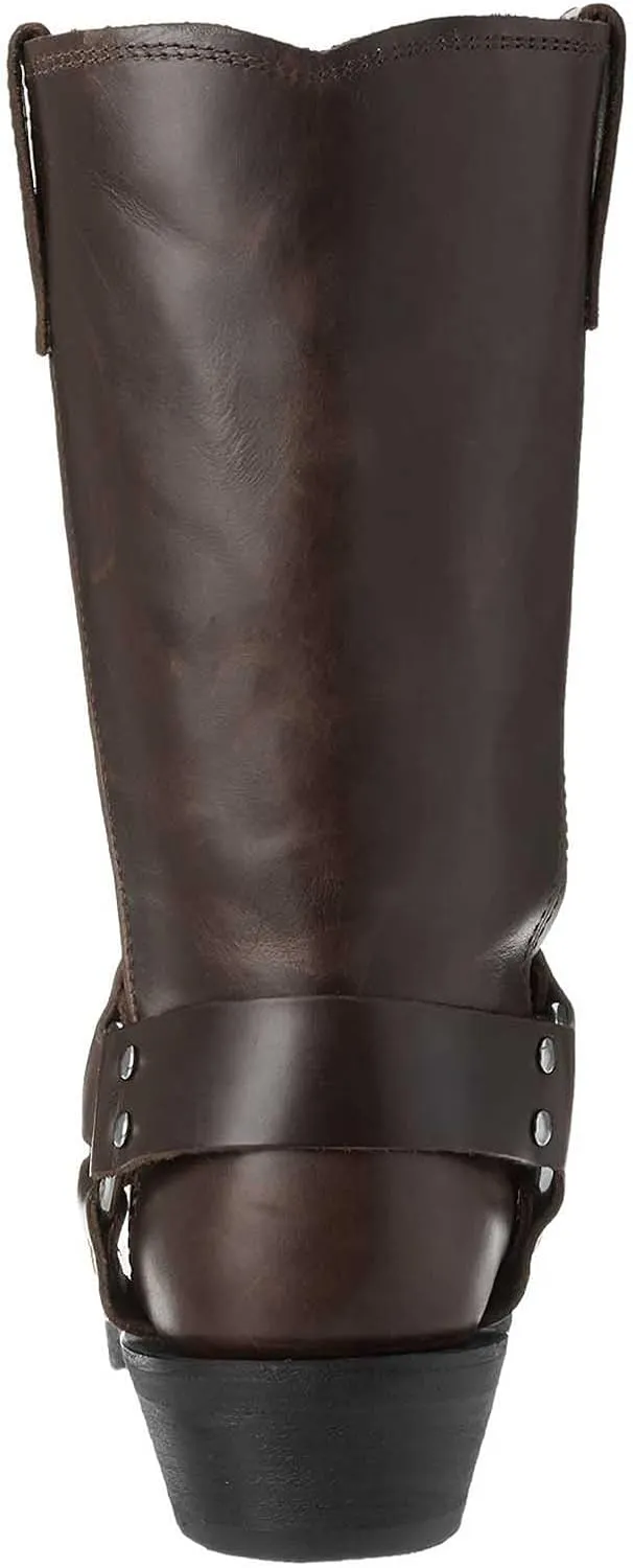 Women Low Chunky Heel Knee High Boots Square Toe Motorcycle Boots with Buckle Tall Biker Riding Boots Women Booties