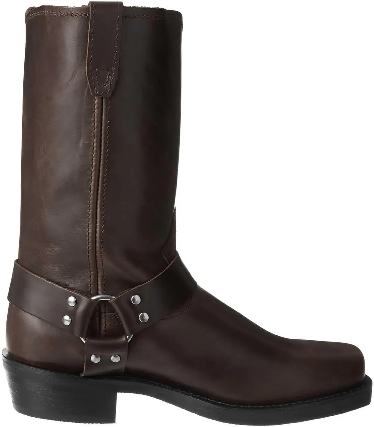 Women Low Chunky Heel Knee High Boots Square Toe Motorcycle Boots with Buckle Tall Biker Riding Boots Women Booties